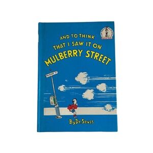 And To Think That I Saw It On Mulberry Street Book Dr Seuss Hardcover